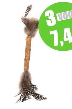 Jack & Vanilla Herbals Matatabi Stok Met Veer 8 cm Express Levering